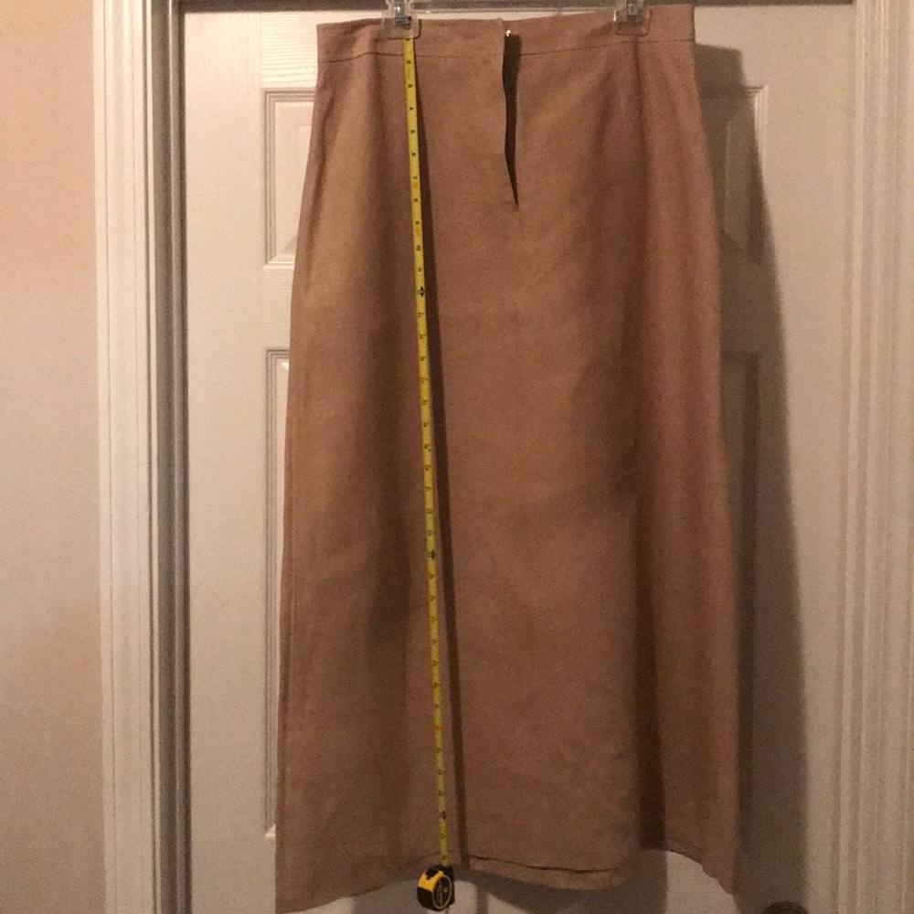 ‘Apostrophe’ Extras Long Beige Linen Skirt Sz.16 - Picture 5 of 5